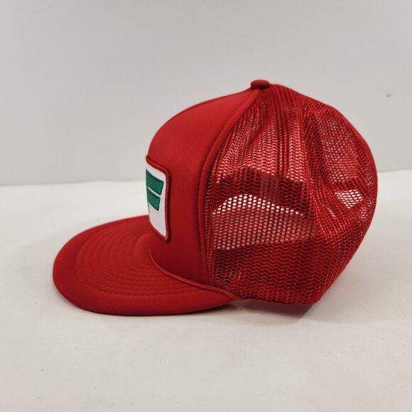 Consolidated Freightways CF Red Snapback Cap Mesh Back Trucker Hat One Size - Picture 4 of 10